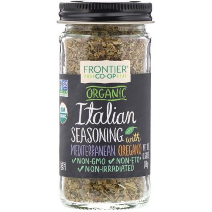 Frontier Co-op, Organic Italian Seasoning with Mediterranean Oregano, 0.64 oz (18 g)