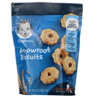 Gerber, Arrowroot Biscuits, 10+ Months, 5.5 oz (155 g)