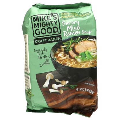 Mike's Mighty Good, Craft Ramen, Savory Miso Ramen Soup, 2.1 oz (61 g)