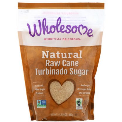 Wholesome, Natural Raw Cane, Turbinado Sugar, 1.5 lbs (24 oz.) - 680 g