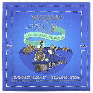 Vahdam Teas, Loose Leaf Black Tea, Darjeeling Summer Gift Set, 1 Tin Caddy