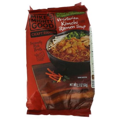 Mike's Mighty Good, Craft Ramen, Vegetarian Kimchi Ramen Soup, 2.3 oz (64 g)