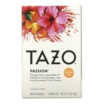 Tazo Teas, Herbal Tea, Passion, Caffeine-Free, 20 Tea Bags, 1.8 oz (52 g)