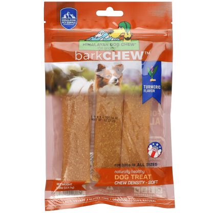 Himalayan Pet Supply, Himalayan Dog Chew, BarkChew, Soft, All Sizes, Turmeric, 4 oz (113.3 g)