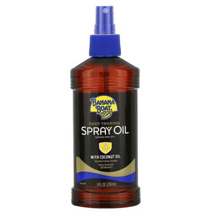 Banana Boat, Deep Tanning Spray Oil with Coconut Oil, SPF 4, 8 fl oz (236 ml)