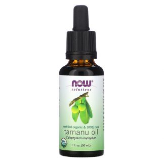 NOW Foods, Solutions, Certified Organic & 100% Pure, Tamanu Oil, 1 fl oz (30 ml)