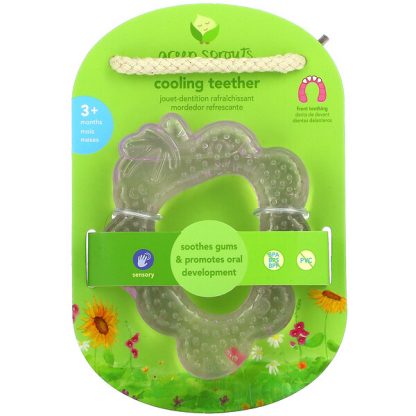 Green Sprouts, Cooling Teether, 3+ Months, Purple Grape, 1 Teether