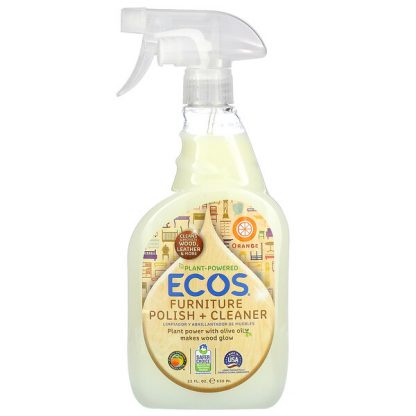 Earth Friendly Products, Ecos, Furniture Polish + Cleaner, Orange, 22 fl oz (650 ml)