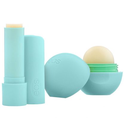 EOS, 100% Natural Shea Lip Balm, Sweet Mint, 2 Pack, 0.39 oz (11 g)