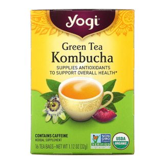 Yogi Tea, Green Tea Kombucha, 16 Tea Bags, 1.12 oz (32 g)