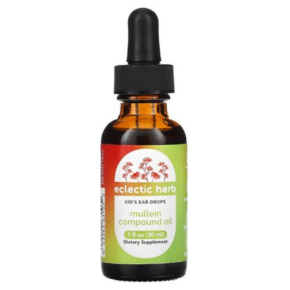 Eclectic Institute, Kids Ear Drops, Mullein Compound Oil, 1 fl oz (30 ml)