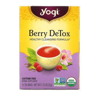 Yogi Tea, Berry DeTox, Caffeine Free, 16 Tea Bags, 1.12 oz (32 g)