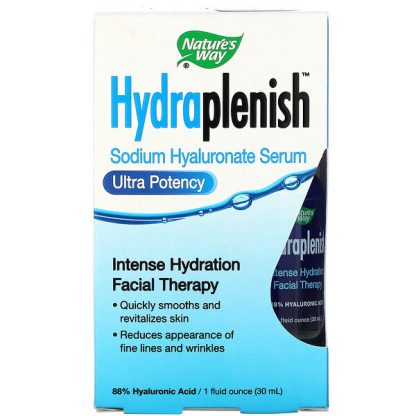 Nature's Way, Hydraplenish, Sodium Hyaluronic Serum, Ultra Potency, 1 fl oz (30 ml)