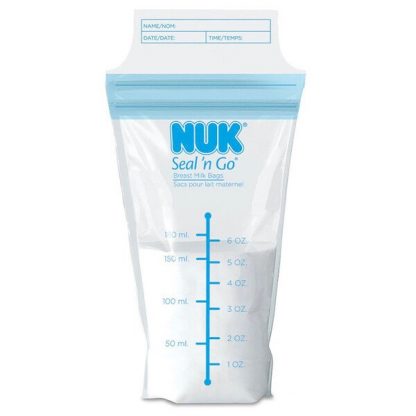 NUK, Seal 'n Go Breast Milk Bags, 25 Storage Bags, 6 oz (180 ml) Each