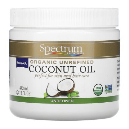 Spectrum Essentials, Organic Unrefined Coconut Oil, 15 fl oz (443 ml)