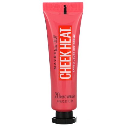 Maybelline, Cheek Heat, Gel-Cream Blush, Rose Flush, 0.27 fl oz (8 ml)