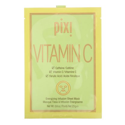 Pixi Beauty, Vitamin C, Energizing Infusion Beauty Sheet Mask, 3 Sheet Masks, 0.8 oz (23 g) Each