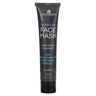 Zion Health, Charcoal Face Beauty Mask, Deep Pore Cleanser, 4 oz (113 g)