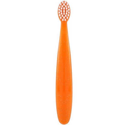 RADIUS, Totz Toothbrush, 18 + Months, Extra Soft, Orange Sparkle, 1 Toothbrush