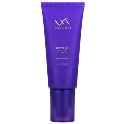 NXN, Nurture by Nature, Soft Touch, Gel-To-Milk Cleanser, 2 fl oz (60 ml)