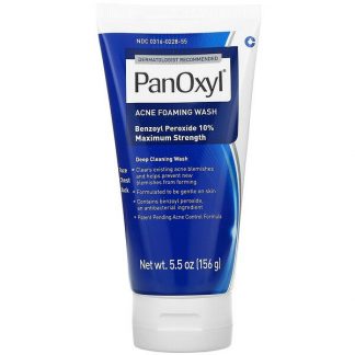 PanOxyl, Acne Foaming Wash, Benzoyl Peroxide 10% Maximum Strength, 5.5 oz (156 g)