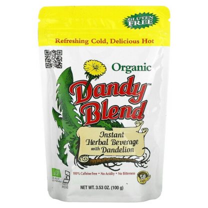 Dandy Blend, Organic Instant Herbal Beverage with Dandelion, Caffeine Free, 3.53 oz (100 g)