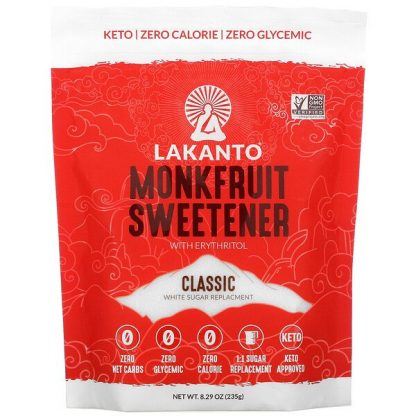 Lakanto, Monkfruit Sweetener with Erythritol, Classic, 8.29 oz (235g)