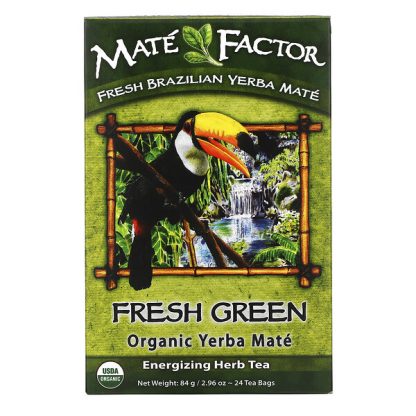 Mate Factor, Organic Yerba Mate, Fresh Green, 24 Tea Bags, 2.96 oz (84 g)