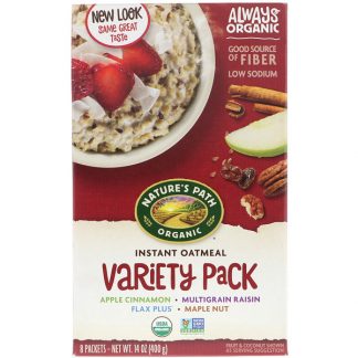 Nature's Path, Organic Instant Oatmeal, Variety Pack, 8 Packets, 14 oz (400 g)