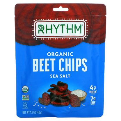 Rhythm Superfoods, Organic Beet Chips, Sea Salt, 1.4 oz (40 g)