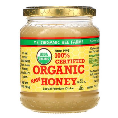 Y.S. Eco Bee Farms, 100% Certified Organic Raw Honey, 1.0 lb (454 g)