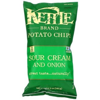 Kettle Foods, Potato Chips, Sour Cream and Onion, 5 oz (142 g)