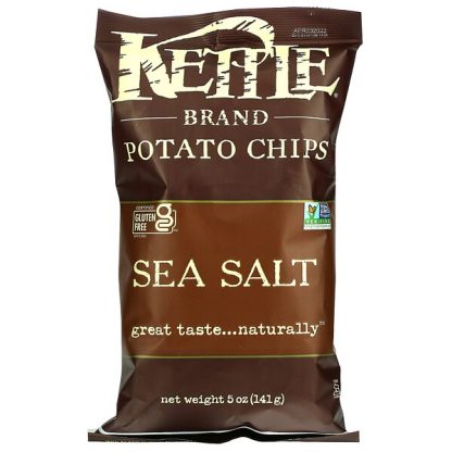 Kettle Foods, Potato Chips, Sea Salt, 5 oz (142 g)