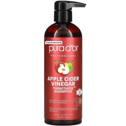 Pura D'or, Apple Cider Vinegar, Thin2Thick, Shampoo, 16 fl oz (473 ml)