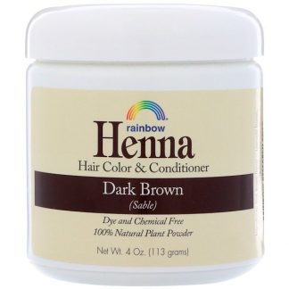 Rainbow Research, Henna, Hair Color & Conditioner, Dark Brown (Sable), 4 oz (113 g)