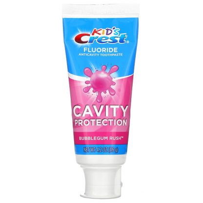 Crest, Kids, Fluoride Anticavity Toothpaste, For Ages 2+, Bubblegum Rush, 4.2 oz (119 g)