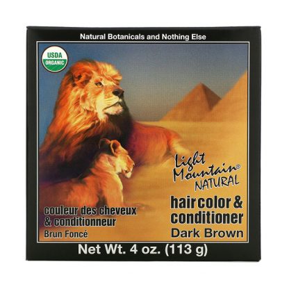 Light Mountain, Natural Hair Color & Conditioner, Dark Brown, 4 oz (113 g)