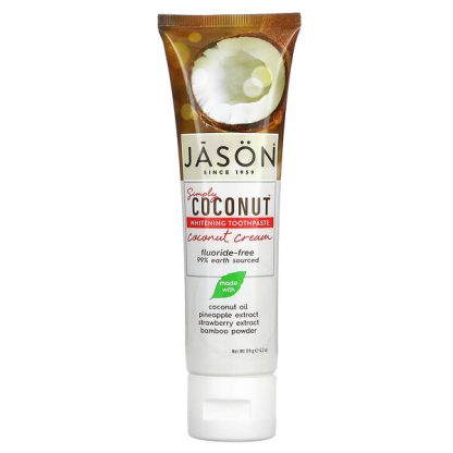 Jason Natural, Simply Coconut, Whitening Toothpaste, Coconut Cream, 4.2 oz (119 g)