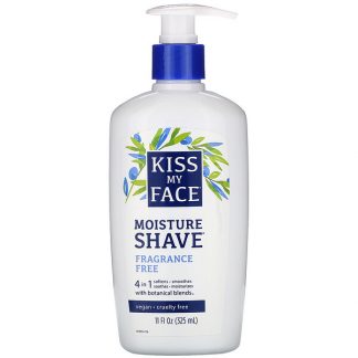 Kiss My Face, 4 in 1 Moisture Shave, Fragrance Free, 11 fl oz (325 ml)