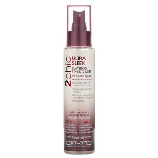 Giovanni, 2chic, Ultra Sleek Flat Iron Styling Mist, Brazilian Keratin + Moroccan Argan Oil, 4 fl oz (118 ml)