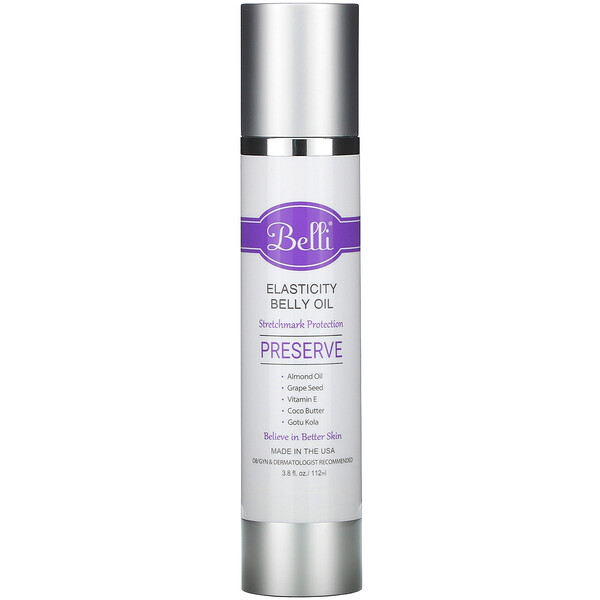 Belli Skincare, Elasticity Belly Oil, 3.8 fl oz (112 ml)