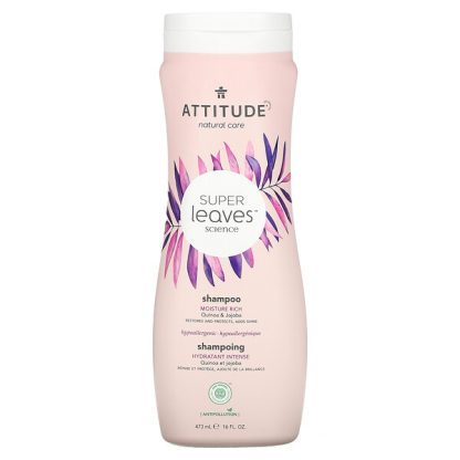 ATTITUDE, Super Leaves Science, Shampoo, Moisture Rich, Quinoa & Jojoba, 16 oz (473 ml)