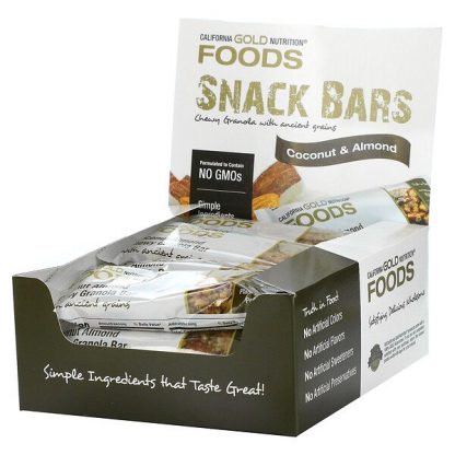 California Gold Nutrition, FOODS, Coconut Almond Chewy Granola Bars, 12 Bars, 1.4 oz (40 g) Each