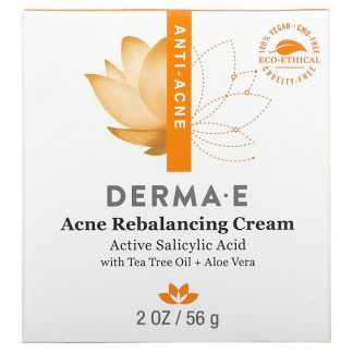 Derma E, Acne Rebalancing Cream, Active Salicylic Acid, 2 oz (56 g)