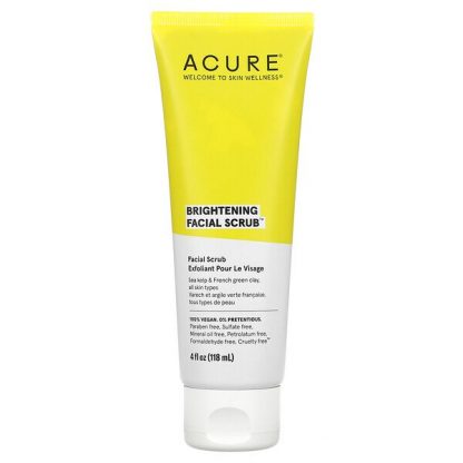 Acure, Brightening Facial Scrub, 4 fl oz (118 ml)