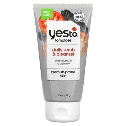 Yes To, Daily Scrub & Cleanser with Charcoal to Detoxify, 3.5 oz (99 g)