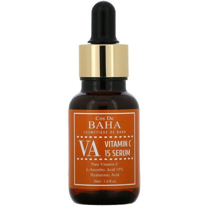 Cos De BAHA, VA, Vitamin C 15% Ascorbic Acid Serum, 1 fl oz (30 ml)