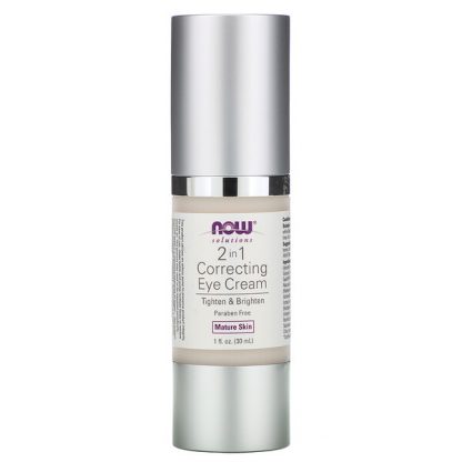 NOW Foods, Solutions, 2 in 1 Correcting Eye Cream, 1 fl oz (30 ml)