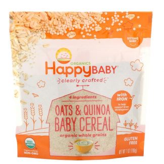 Happy Family Organics, Clearly Crafted, Oats & Quinoa Baby Cereal, 7 oz (198 g)