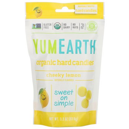 YumEarth, Organic Hard Candies, Cheeky Lemon, 3.3 oz (93.6 g)